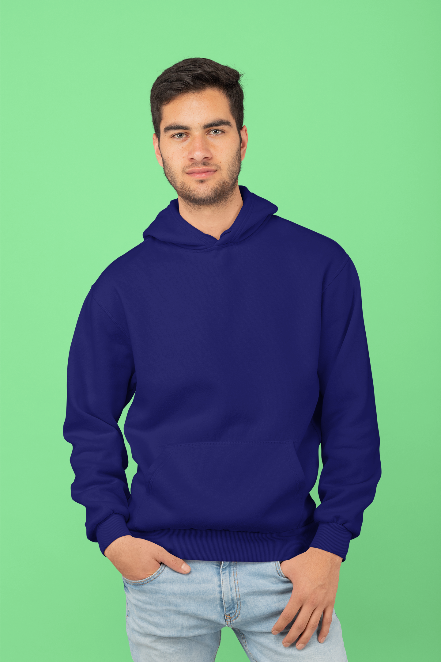 Navy Blue Essential Hoodie – Bio-Washed