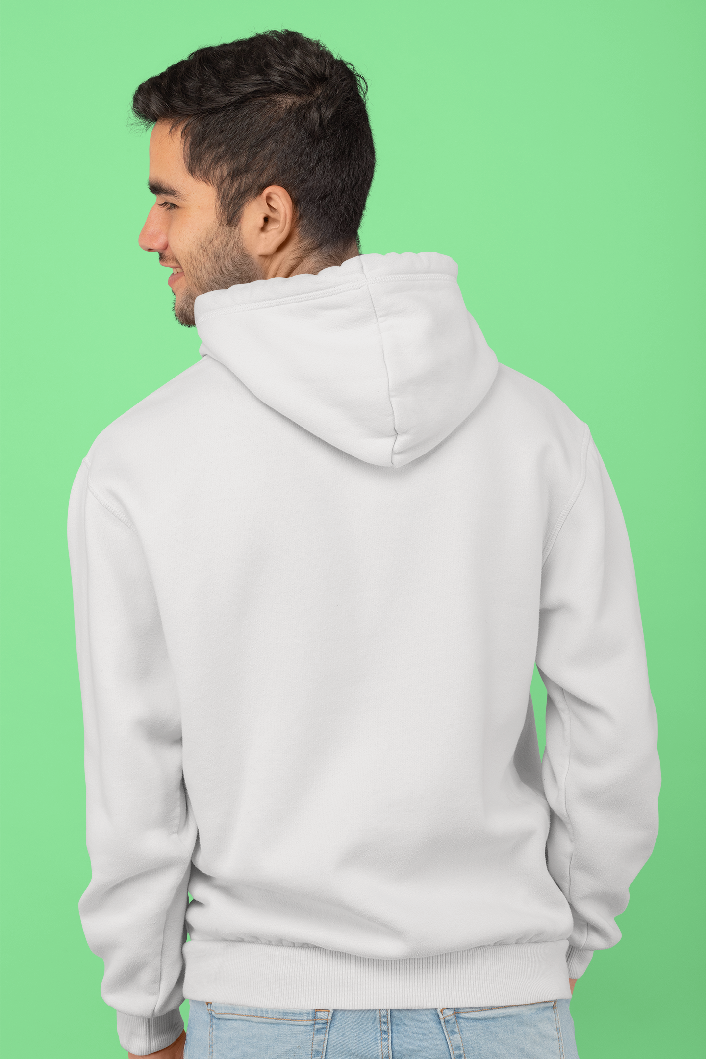 Off-White Minimalist Hoodie – Bio-Washed Cotton