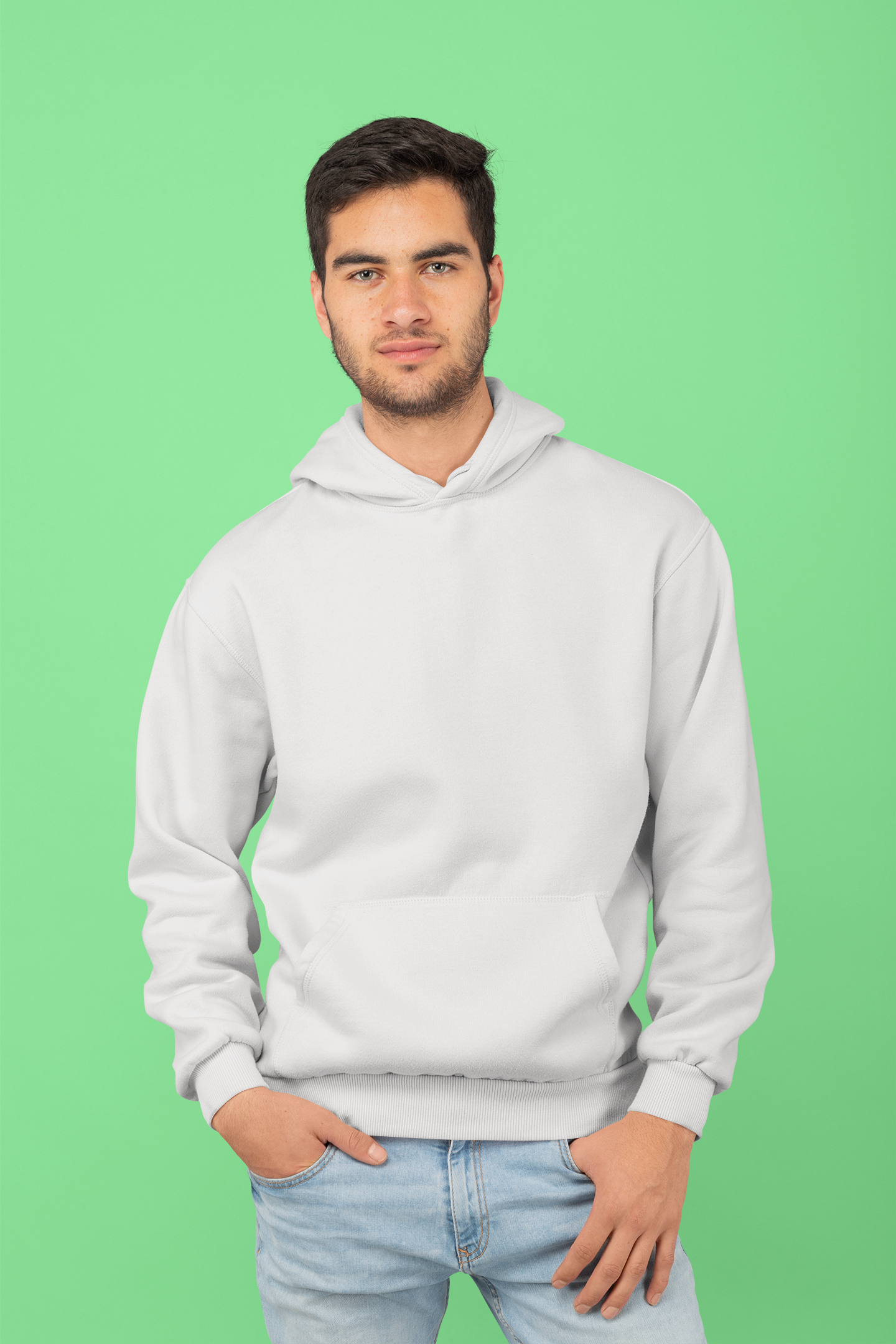 Off-White Minimalist Hoodie – Bio-Washed Cotton