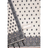 Women's Banarasi Silk Printed Unstitched Salwar Suit Material With Dupatta (Black, 3Mtrs)