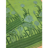 Women's Banarasi Silk Printed Unstitched Salwar Suit Material With Dupatta (Pista, 3Mtrs)