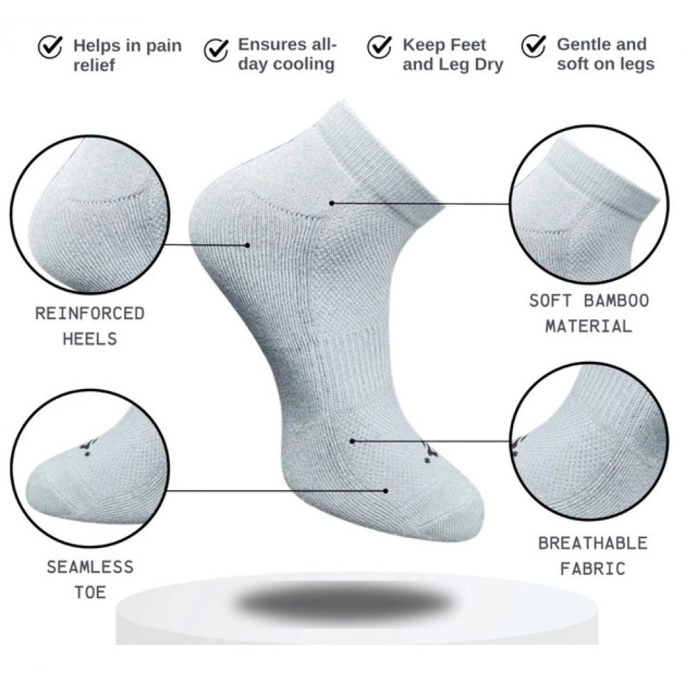 3_Pair Set Unisex Casual Cotton Printed Low Cut Socks (Multicolor)