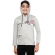 CQ Boy's Cotton Printeded Hooded Neck Hoodies (Grey )