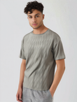 Nauticon Summer Blade Jacquard Crew Neck T-Shirt for Men – Khaki