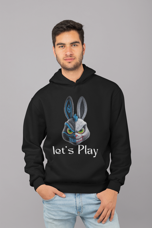 Black Premium Hoodie – Bio-Washed  BIG RABBIT
