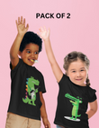 Crocodile Kids’ Animal Graphic T-Shirt – Fun & Stylish Wildlife Print BLACK