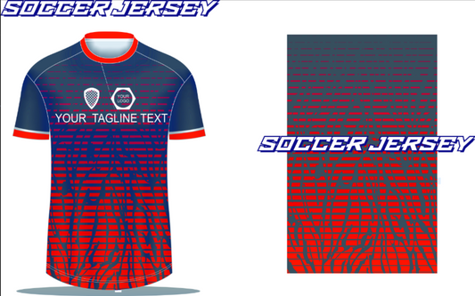 Custom Black & Red Soccer Jersey – Stylish & Performance-Ready