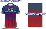Custom Black & Red Soccer Jersey – Stylish & Performance-Ready