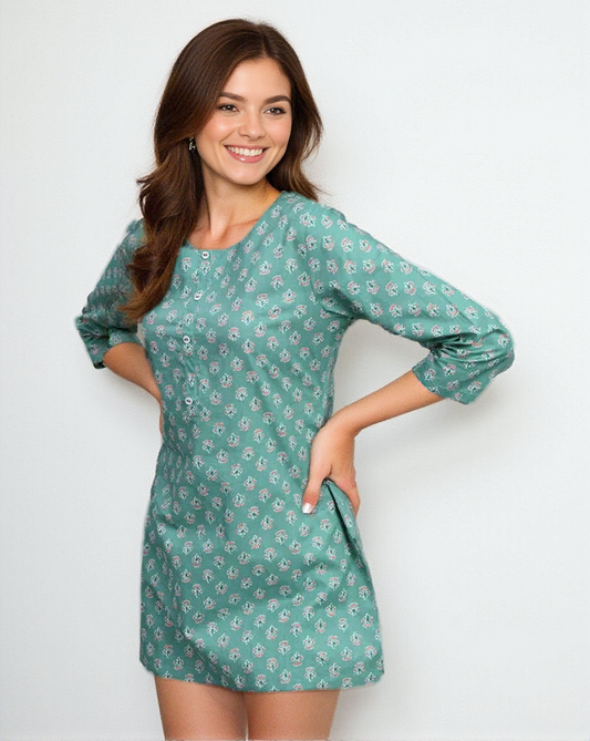 Conversational Printed Cotton Ethnic Tunic for Women | Soft & Stylish Tunic Online