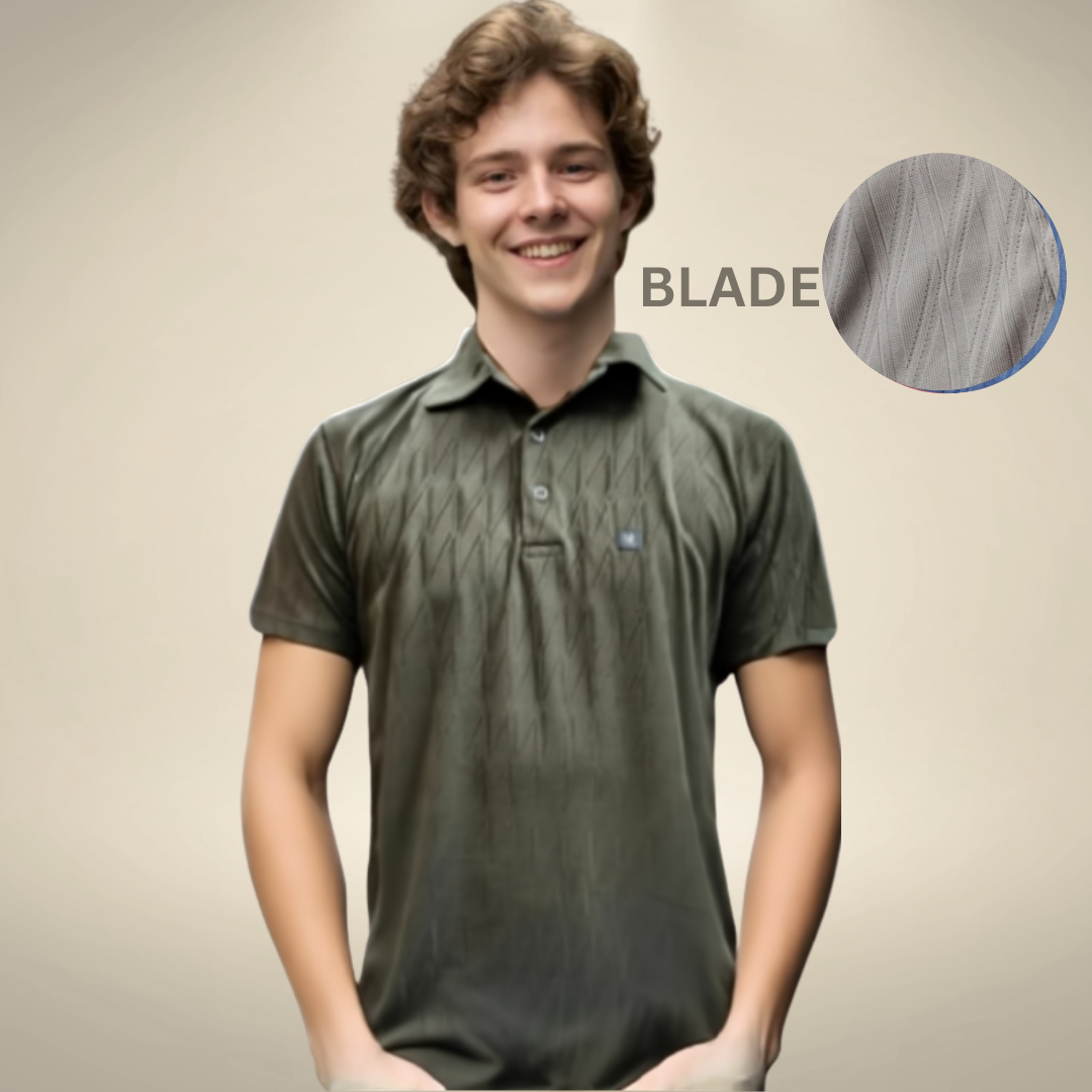 Nauticon Summer Blade Jacquard Polo T-Shirt for Men – Camel