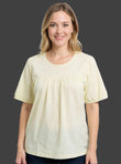 Nauticon Summer Solid Plain Crew Neck Cotton Top/Lime