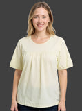 Nauticon Summer Solid Plain Crew Neck Cotton Top/Lime