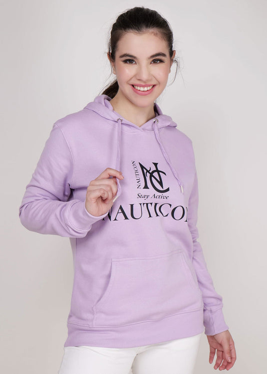 Women Winter Wear Stylish Hoodie Lavender - NAUTICON WEARABLES