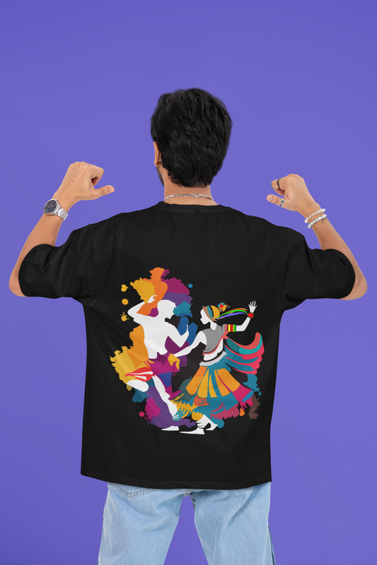 Custom T-Shirt for Men Color Black HOLI BACK Oversize