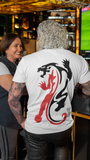 Bold Panther Print Rich Cotton T-shirt for Men – Streetwear Style White