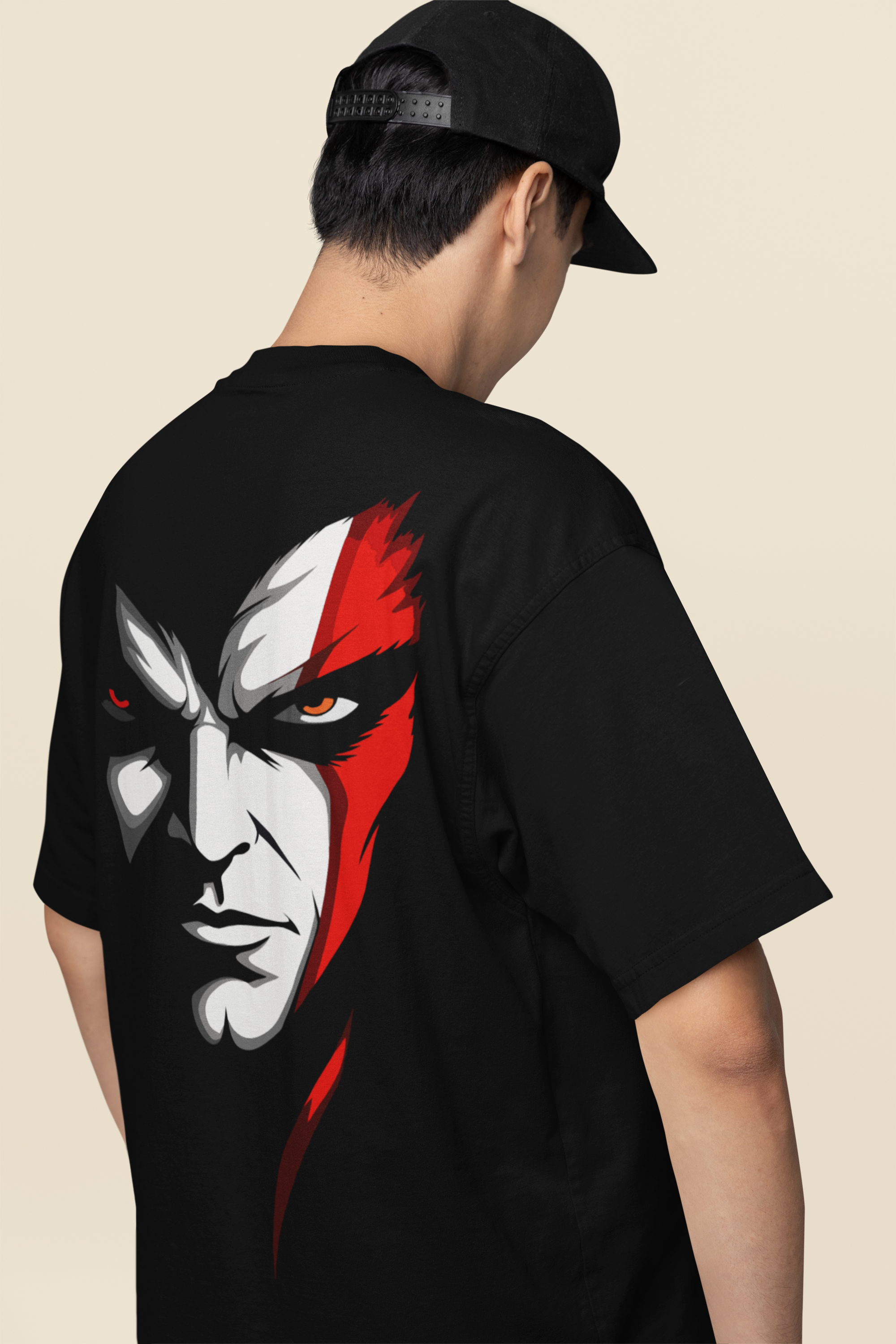 Custom T-Shirt for Men Color Black JOKER BACK Oversize