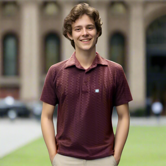 Nauticon Summer Saw Jacquard Polo T-Shirt for Men – Gazri