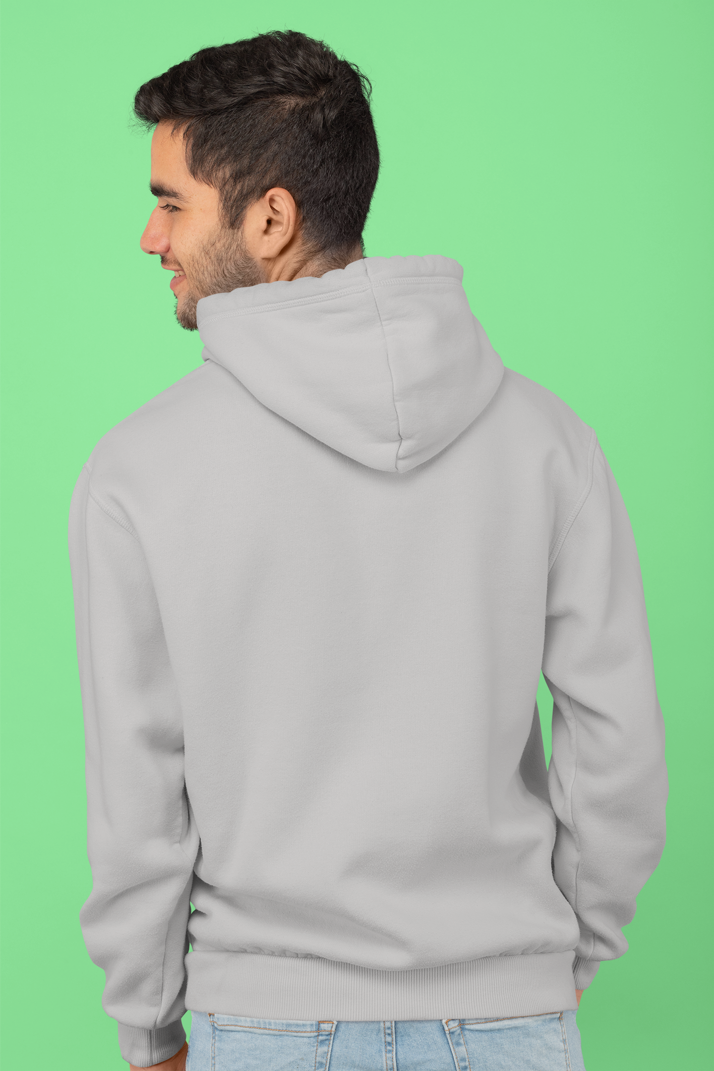 Grey Mélange Hoodie– Bio-Washed Cotton