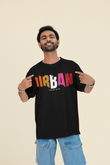 Custom URBAN CQ T-Shirt for Men Color BLACK FRONT Oversize