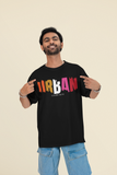 Custom URBAN CQ T-Shirt for Men Color BLACK FRONT Oversize