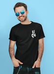 WHITE PEACE Logo T-Shirt for Men – `Cotton Tee Black