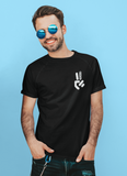 WHITE PEACE Logo T-Shirt for Men – `Cotton Tee Black