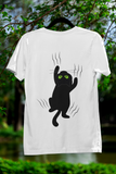CAT SCRATCHED Oversize T-Shirts White For Men Front Oversize