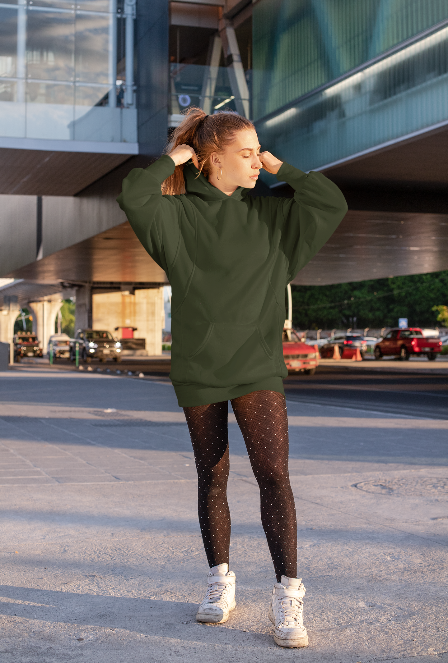 Women's Black Olive Hoodie
