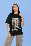Summer Vibes Oversized T-Shirt for Women – Trendy & Breathable Black