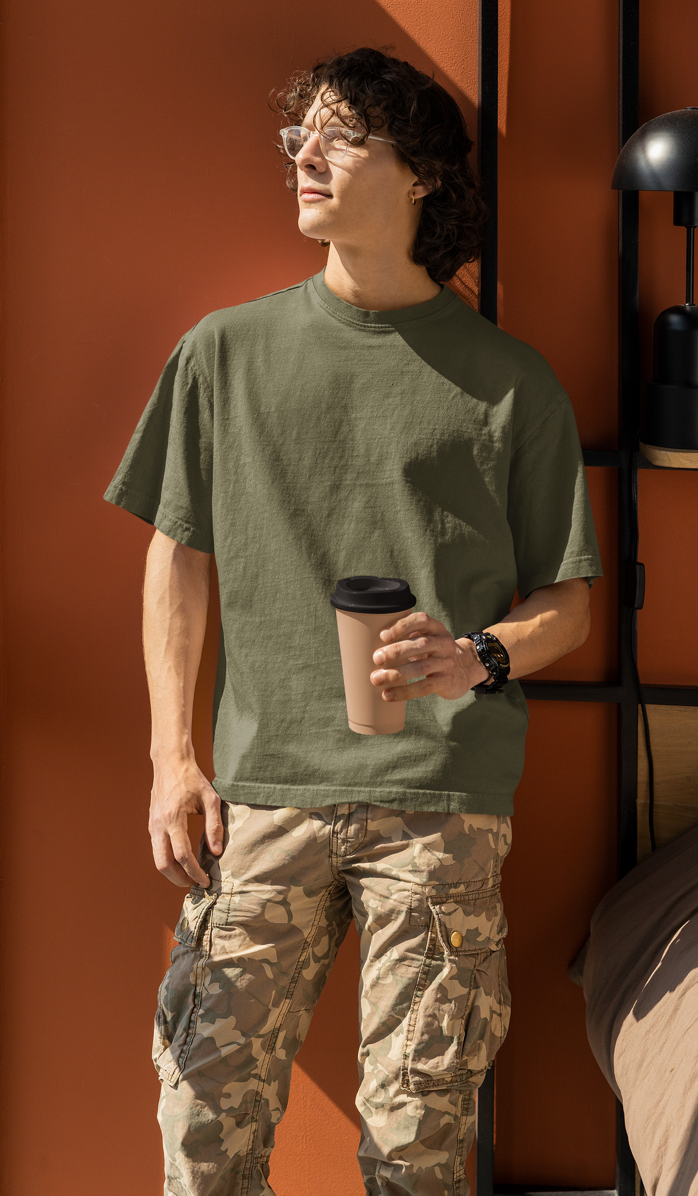 Plan Sage Grey Oversize T-Shirt Men