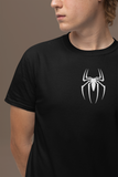 Black Spider Logo T-Shirt for Men – Premium Cotton Superhero Tee Black