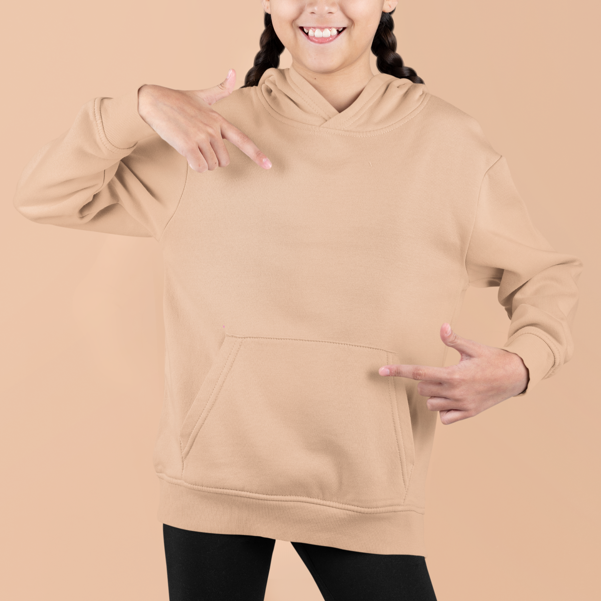 Girls Peach Hoodie