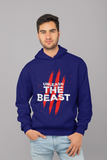 Navy Blue Essential Hoodie – Bio-Washed BEAST Printed