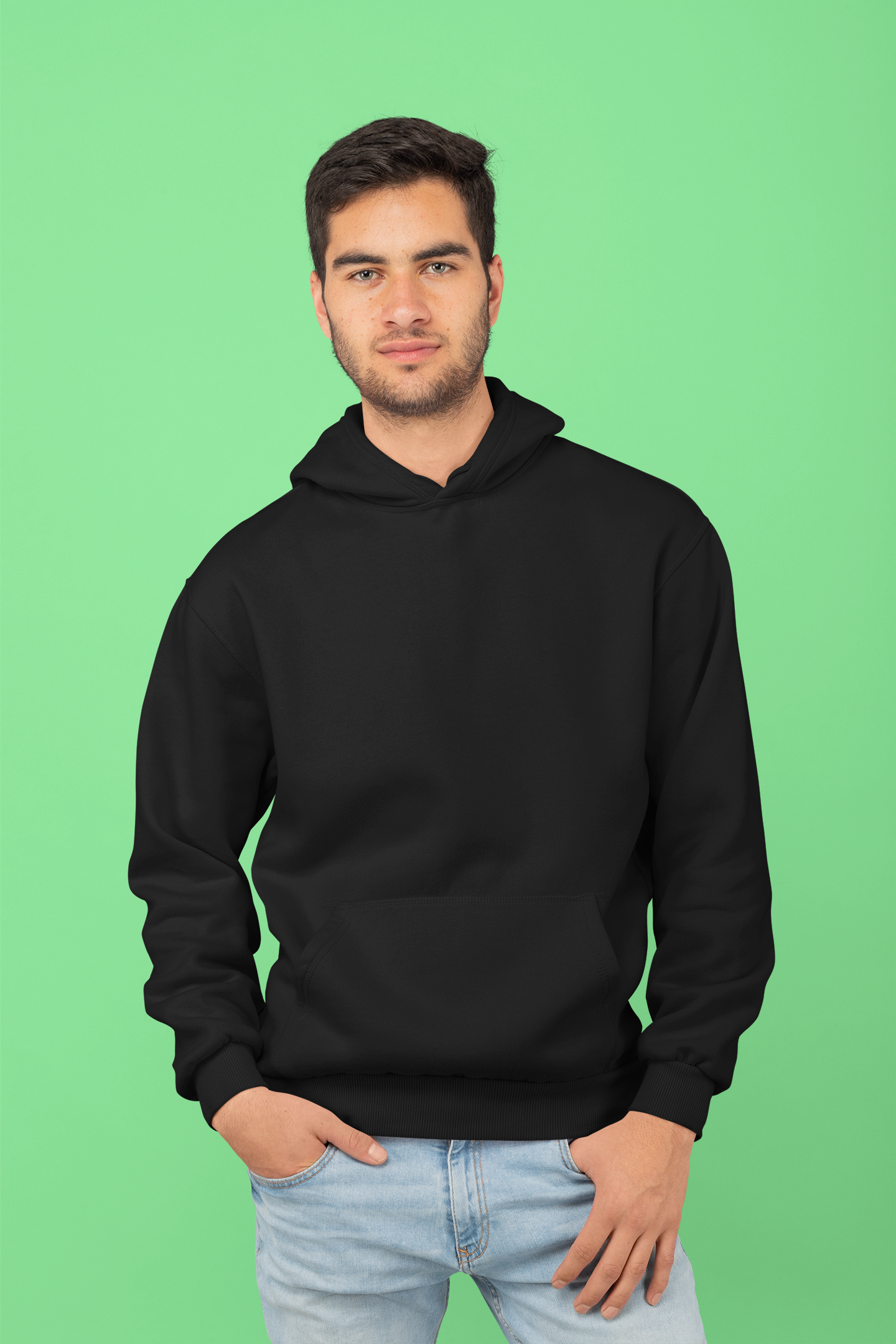 Black Premium Hoodie – Bio-Washed