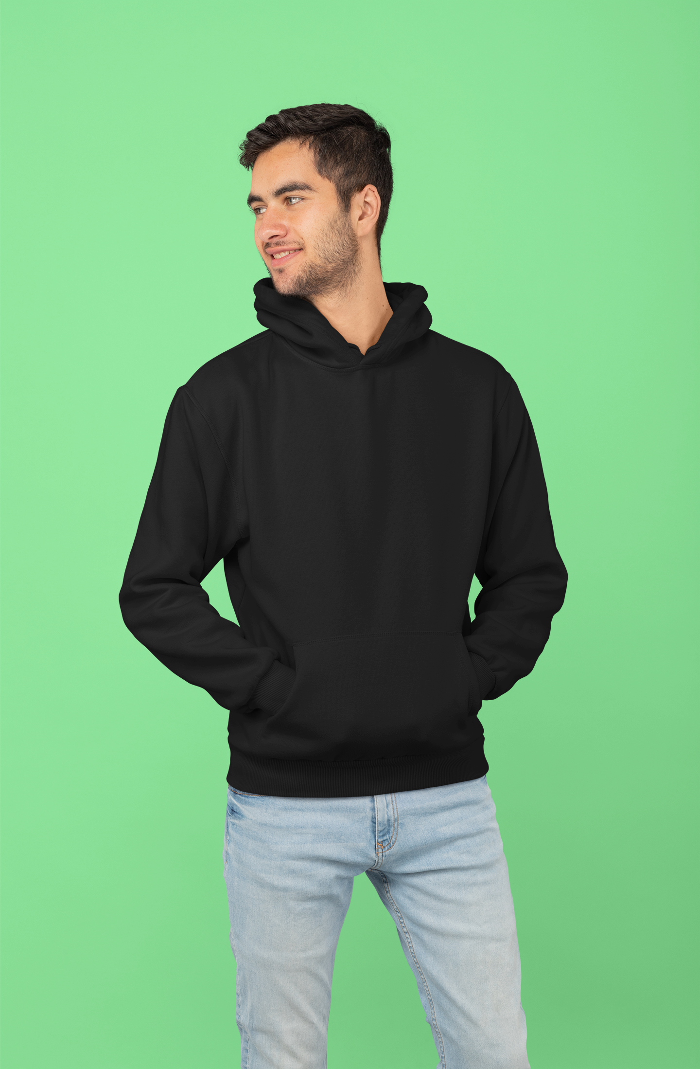 Black Premium Hoodie – Bio-Washed