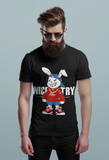 Nice Try Bunny Graphic Tee For Men, Women – Black - Oversize