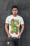 Autumn Leaves Custom T-Shirt for Men Color White Front - COLORS QUEE