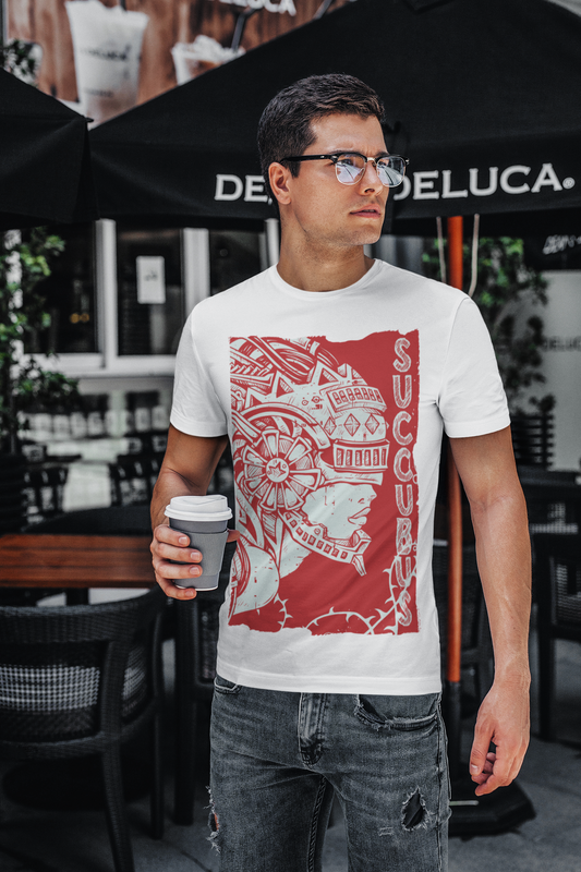 Custom T-Shirt for Men Color White Designious BAMF Front